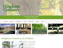 Tablet Screenshot of hinghamcemetery.org